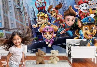 Детски Фототапет кученцата от Пес Патрул - Филмът | Paw Patrol 