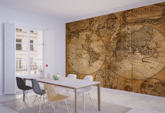 Фототапет Стара карта на света