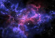 Фототапет Лилава галактика със звезди