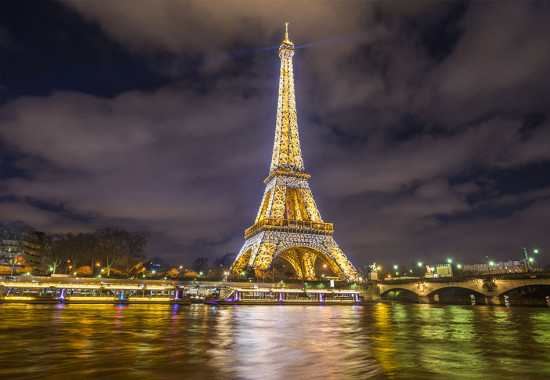 Фототапет Париж Айфеловата кула вечер 