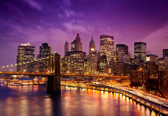 Фототапет Залез над Манхатън и Бруклинския мост