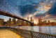 Фототапет Залез над Бруклин бридж и Манхатън
