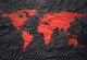 Фототапет Червена карта на света