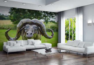 Фототапет Скулптура африкански бивол