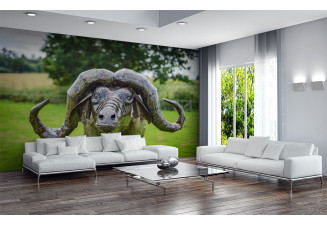 Фототапет Скулптура африкански бивол