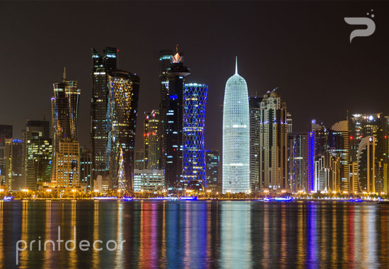 Нощен излгед към Доха