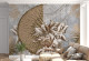Винтидж купол Ретро цветя в кафяво и сиво