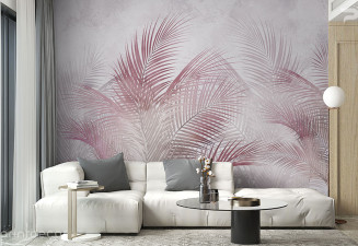 Палми в розово върху сив бетон