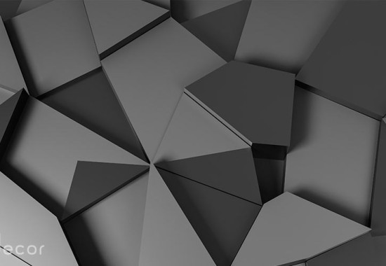 3D Триъгълна геометрия в черно