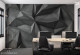 Фототапет 3D Черна бетонна стена 