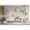 3D Цветна магия бял фон