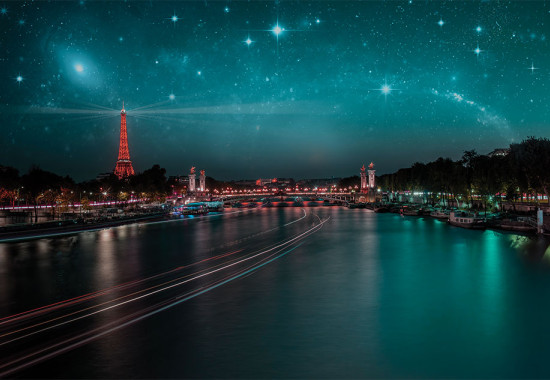 Нощна композиция Париж