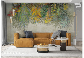Цветни винтидж палмови листа