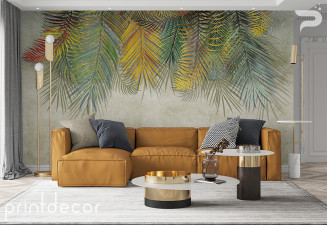 Цветни винтидж палмови листа