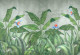 Винтидж тропически листа с папагали